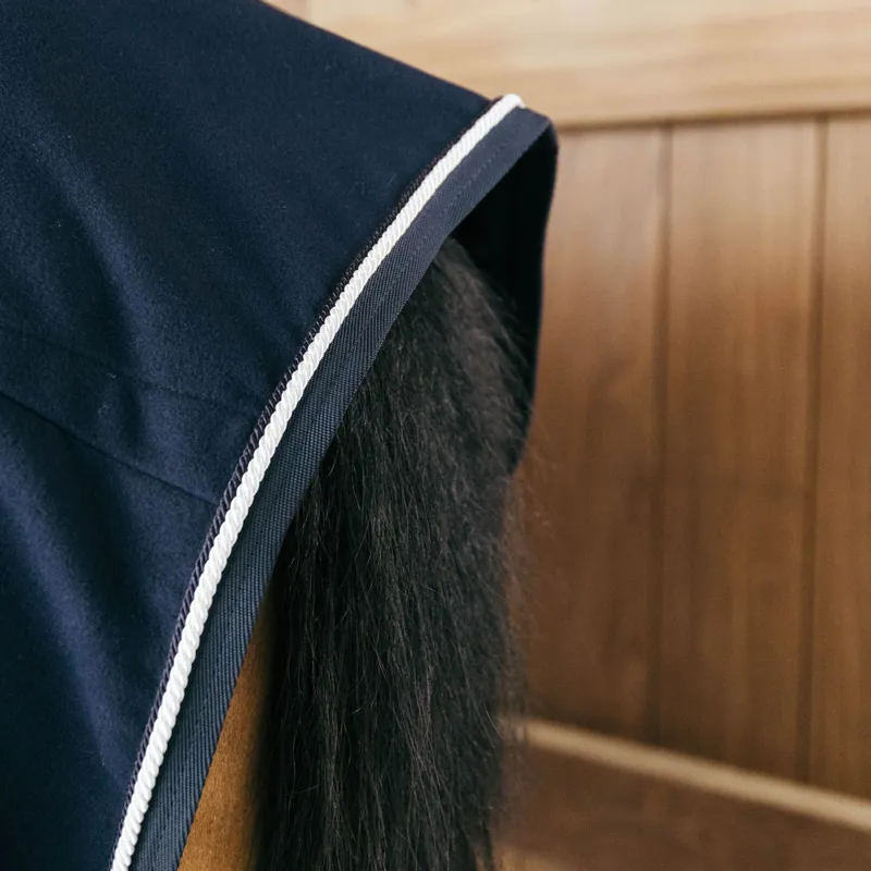 Kentucky Vegan Wool Fleece Cooler Rug - Navy-2