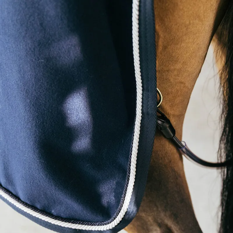 Kentucky Vegan Wool Fleece Cooler Rug - Navy-3