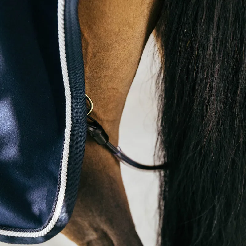 Kentucky Vegan Wool Fleece Cooler Rug - Navy-4