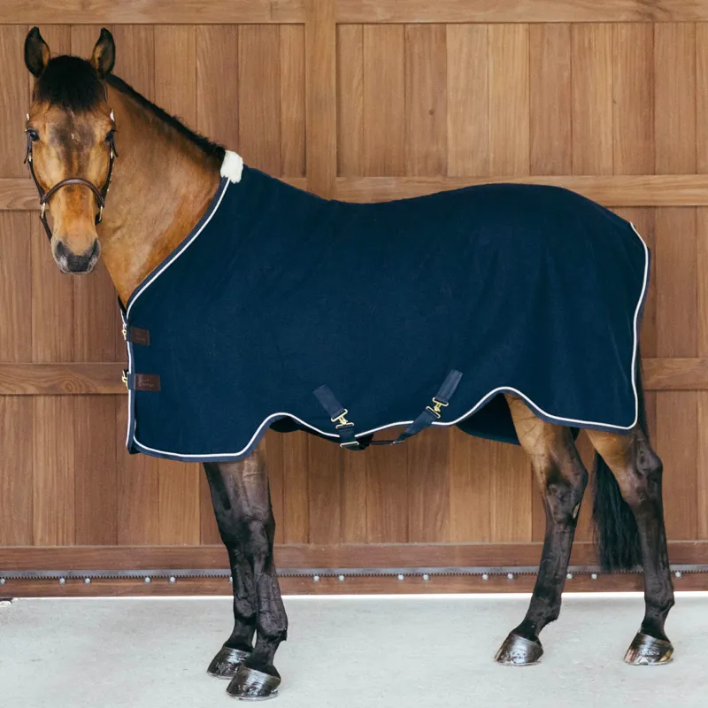 Kentucky Vegan Wool Fleece Cooler Rug - Navy