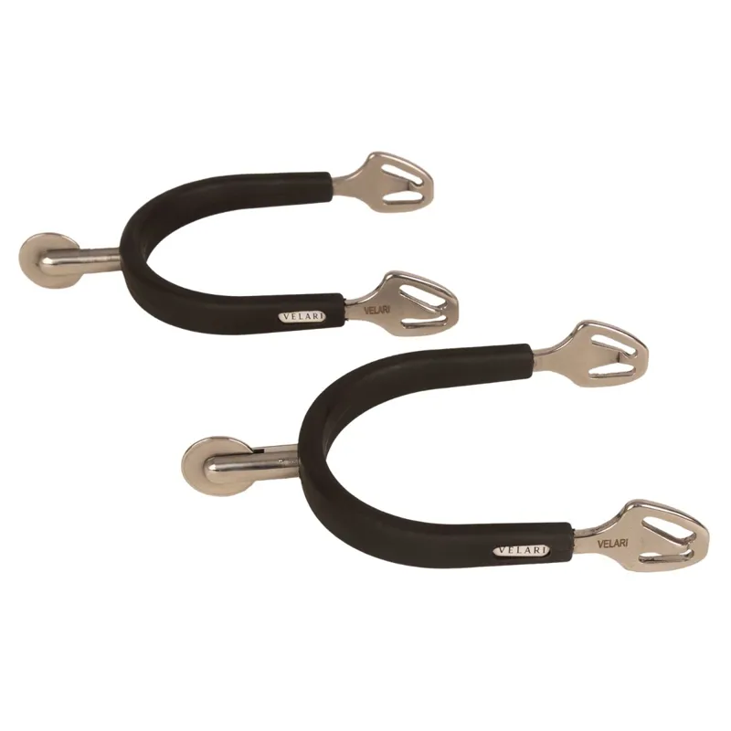 Velari Rubber Covered Large Wheel Rowell Stainless Steel Spurs 