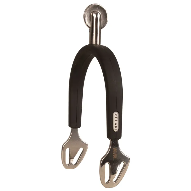 Velari Rubber Covered Large Wheel Rowell Stainless Steel Spurs -2
