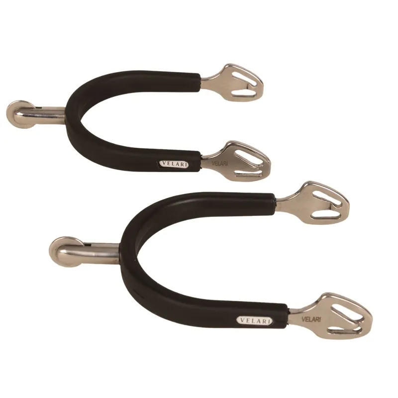 Velari Rubber Covered Medium Wheel Rowell Stainless Steel Spurs 
