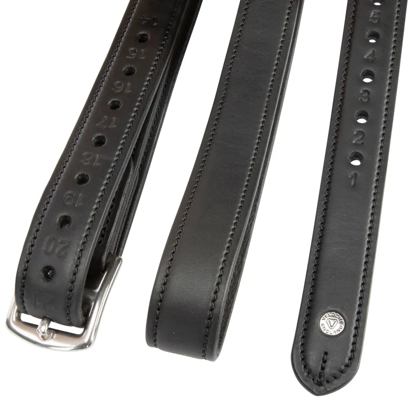 Velociti Lusso Non Stretch Stirrup Leathers - Black-5