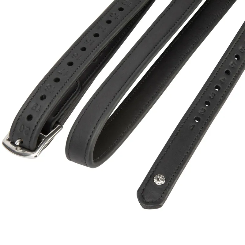 Velociti Lusso Wrapped Stirrup Leathers - Black-5