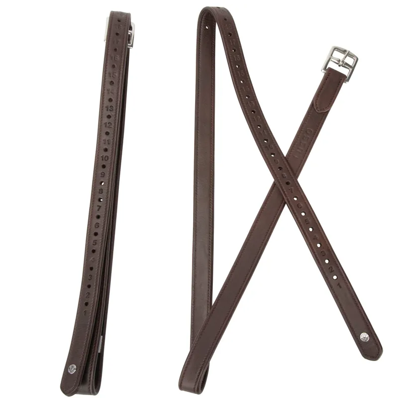 Velociti Lusso Wrapped Stirrup Leathers - Havana