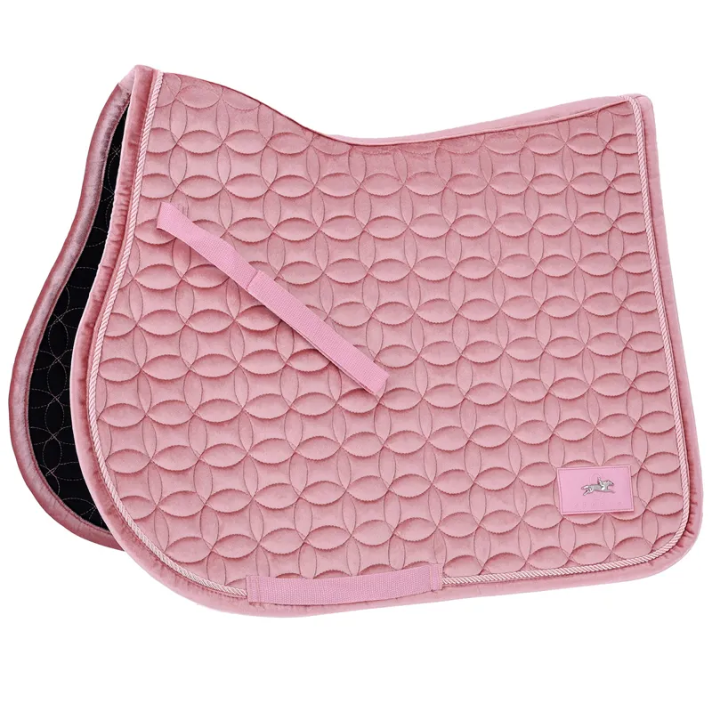 Schockemohle Velvet Balance Jump Saddlecloth - Dusty Pink
