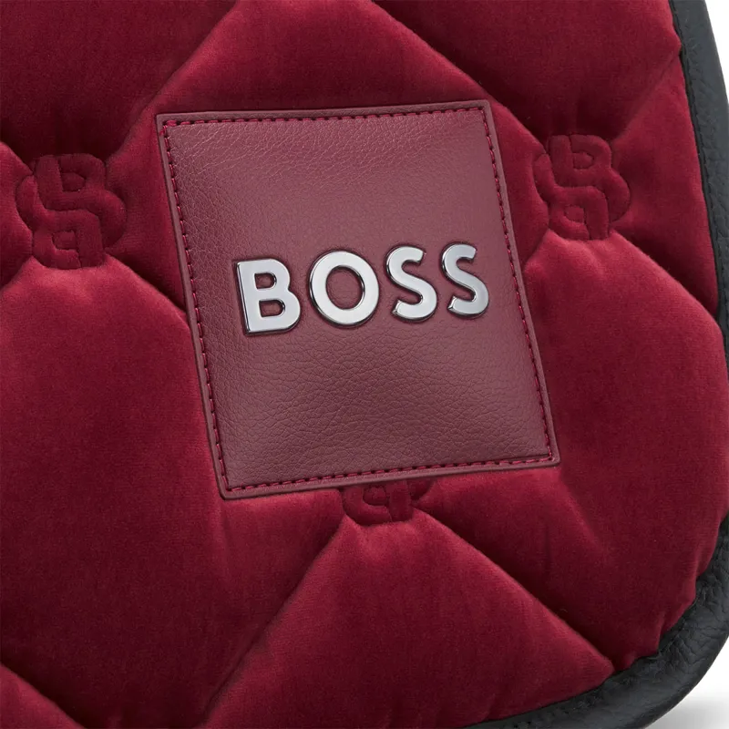 BOSS Equestrian Velvet Jump Saddlecloth - Cabernet-1