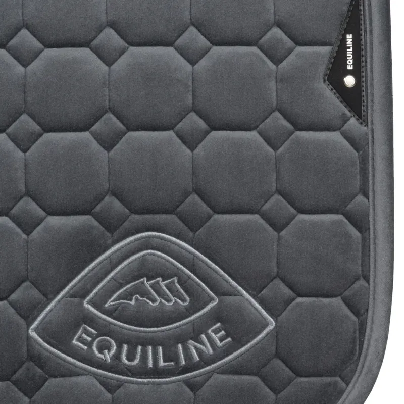 Equiline Arog Octagon Velvet Jump Saddlecloth - Grey-1