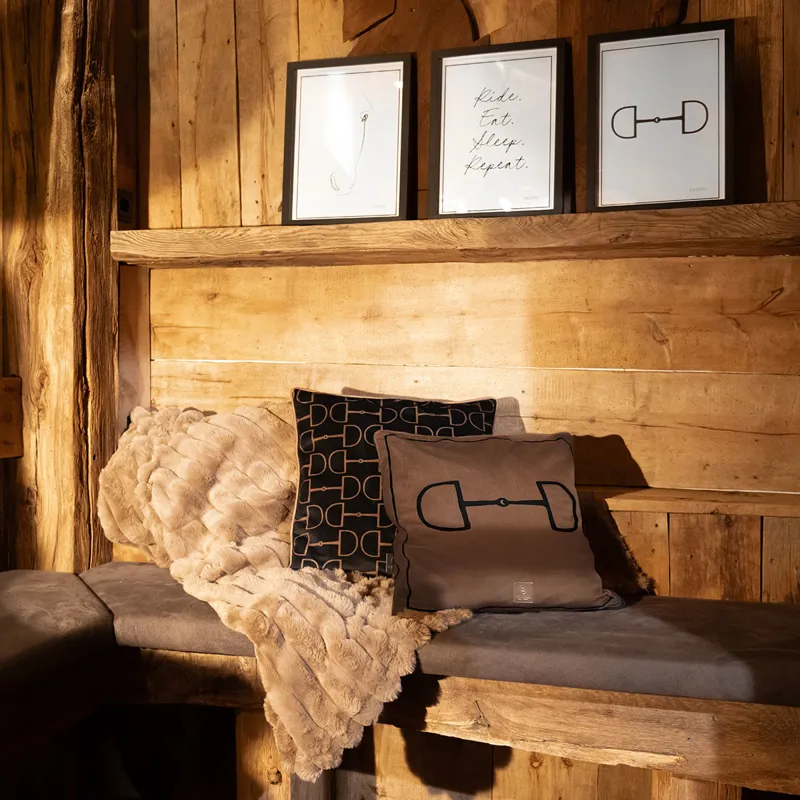 Eskadron Platinum Velvet Pillow Cover - Smokey Taupe/Black-1