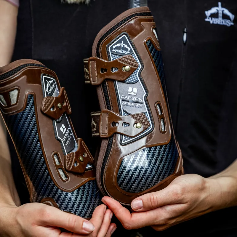 Veredus Carbon Gel Absolute Front Tendon Boots - Brown-4