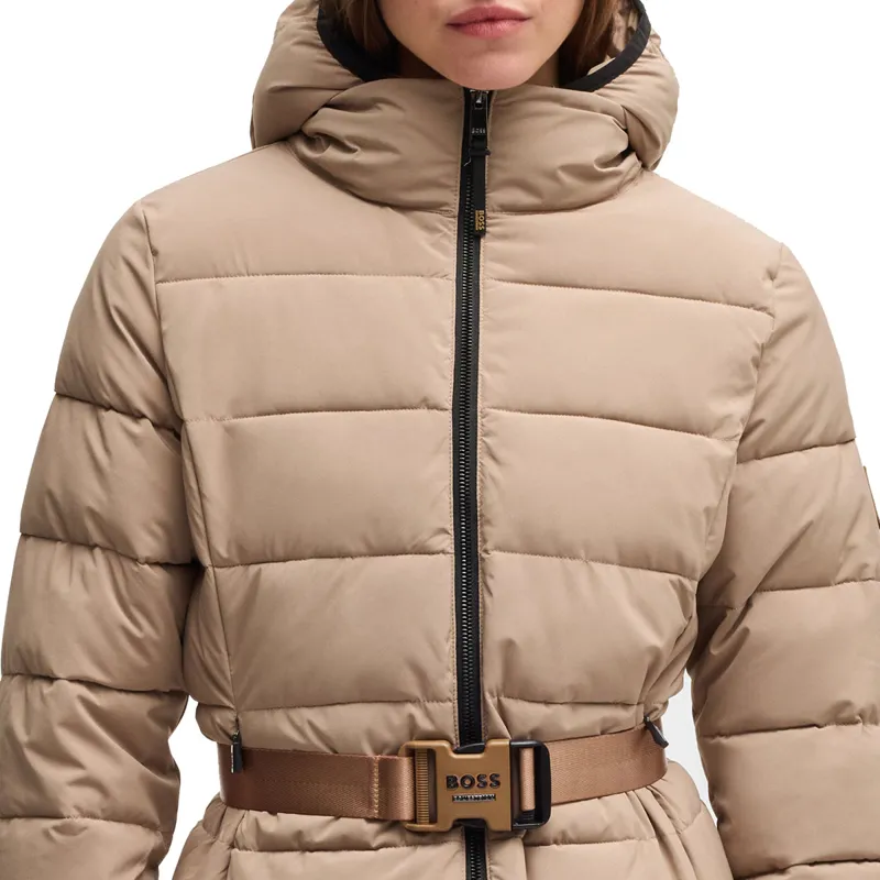 BOSS Equestrian Vespa Womens Puffer Coat - Camel-5