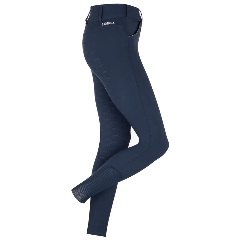 LeMieux Victoria Silicone Full Seat Ladies Breeches - Navy-1