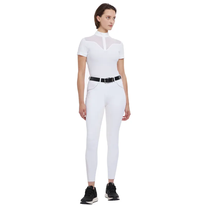 LeMieux Victoria Suede Seat Ladies Competition Breeches - White-3
