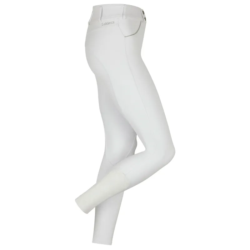 LeMieux Victoria Silicone Ladies Competition Breeches - White-2