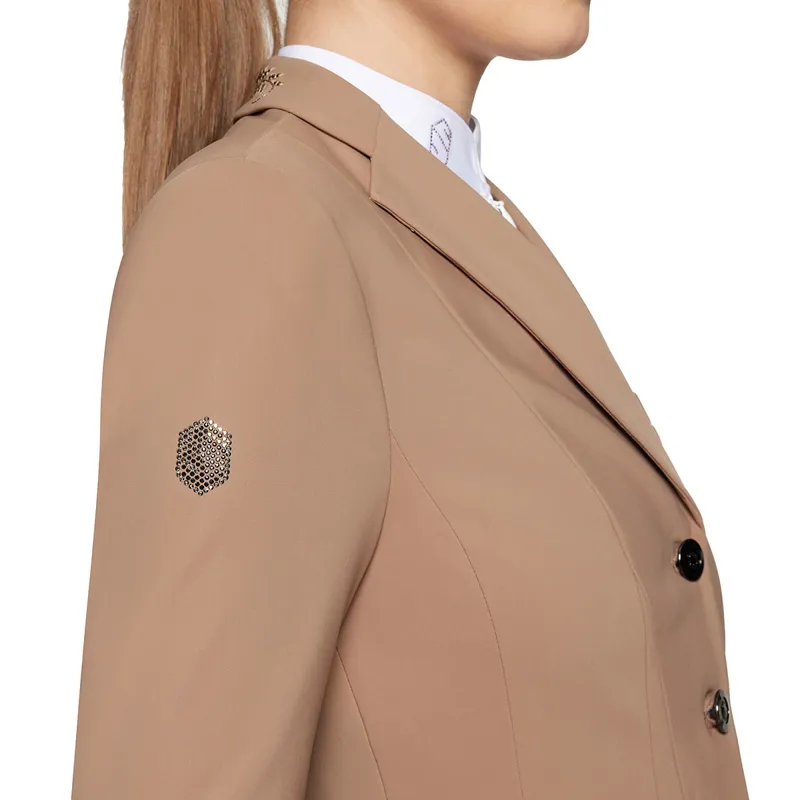 Samshield Victory Flower Crystal Womens Show Jacket - Camel-2