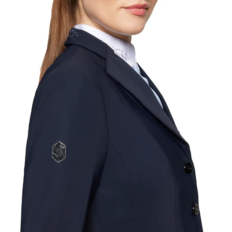 Samshield Victory Flower Crystal Womens Show Jacket - Navy-3