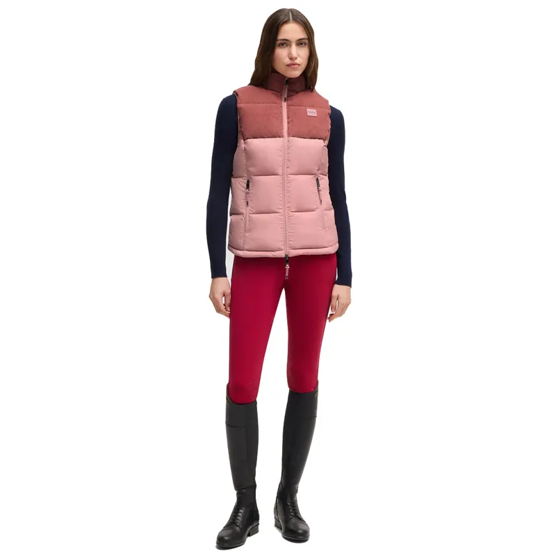 BOSS Equestrian Viola Cord Womens Puffer Vest Gilet - Rose Haze-6