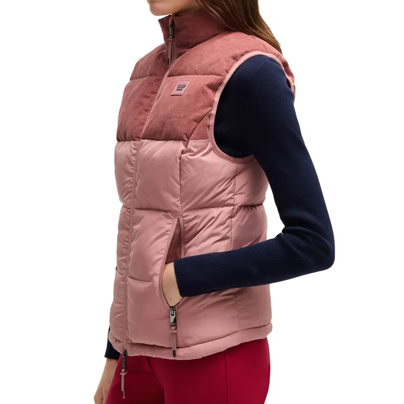 BOSS Equestrian Viola Cord Womens Puffer Vest Gilet - Rose Haze-4