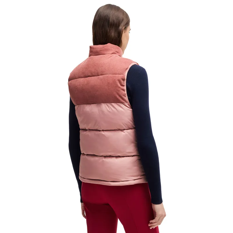 BOSS Equestrian Viola Cord Womens Puffer Vest Gilet - Rose Haze-3