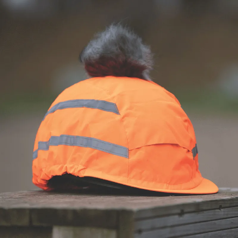 Equetech Vision HiViz Water Resistant Hat Silk - Orange-1