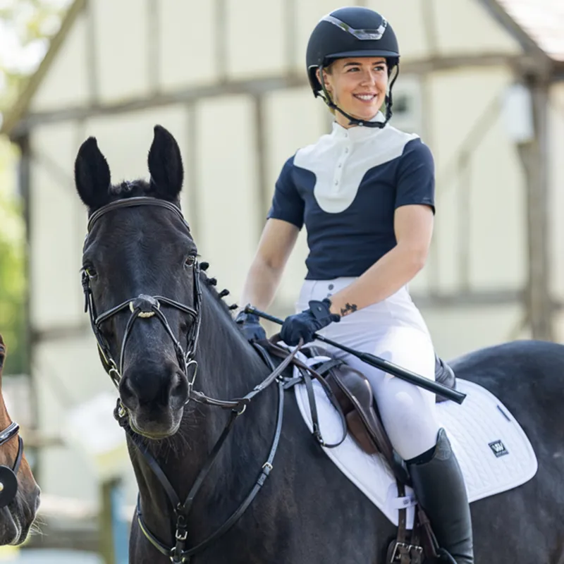 Woof Wear Vision Ladies Show Shirt - Navy/White-5