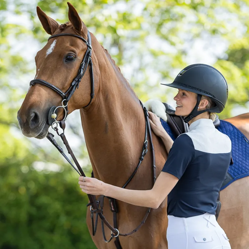 Woof Wear Vision Ladies Show Shirt - Navy/White-3