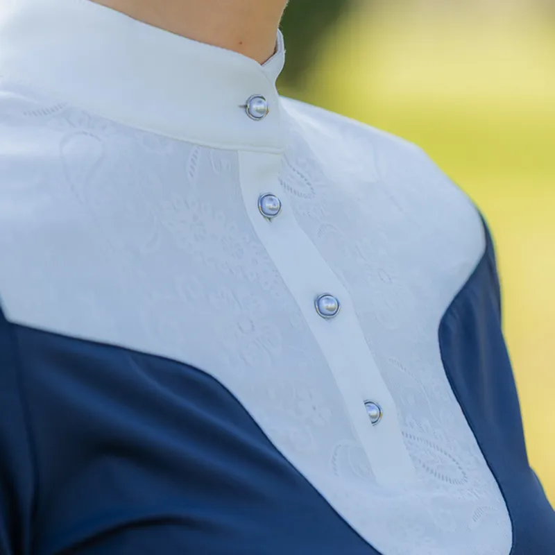 Woof Wear Vision Ladies Show Shirt - Navy/White-2