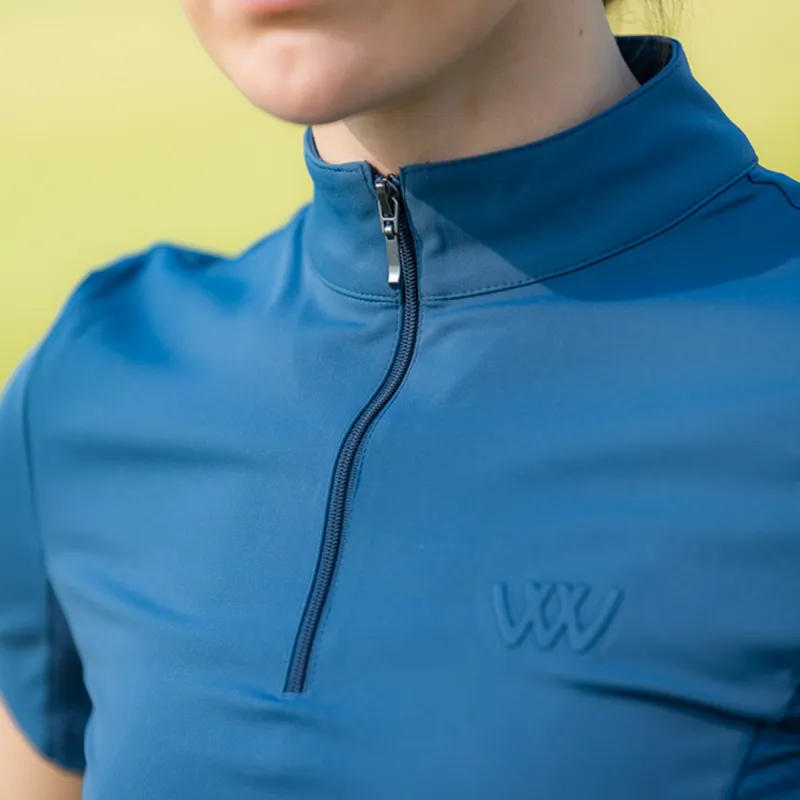 Woof Wear Tech Short Sleeve Ladies Top - Petrol Blue-4