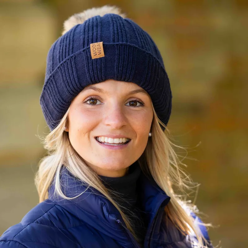 Woof Wear Furrow Womens Waterproof Beanie - Navy