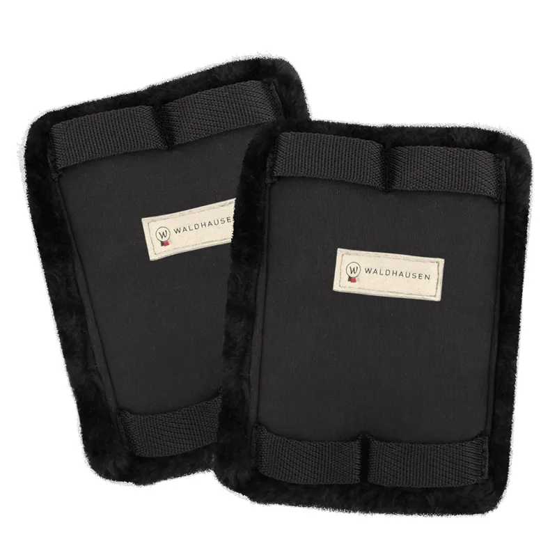 Waldhausen Girth Buckle Guard - Black Synthetic Fur-1