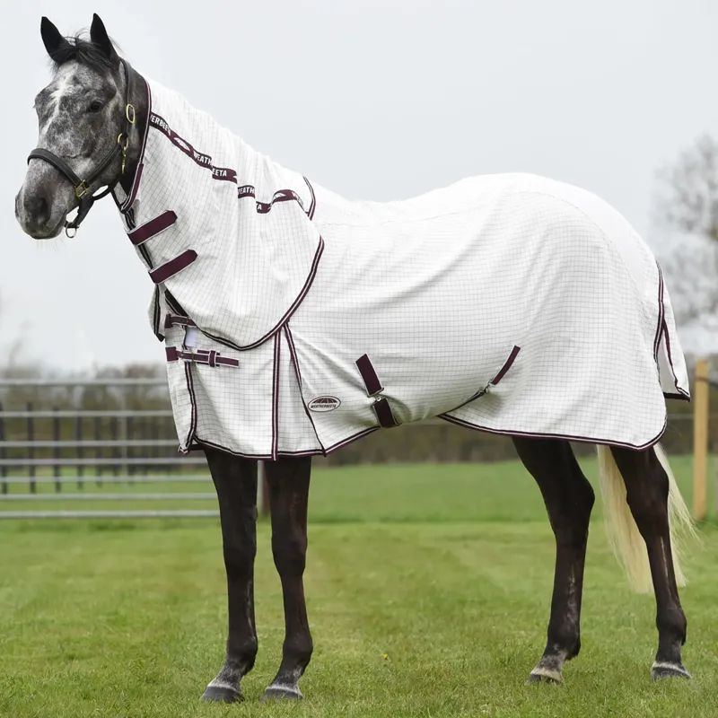 WeatherBeeta Hybrid Seasons Combo Neck Fly Rug - White