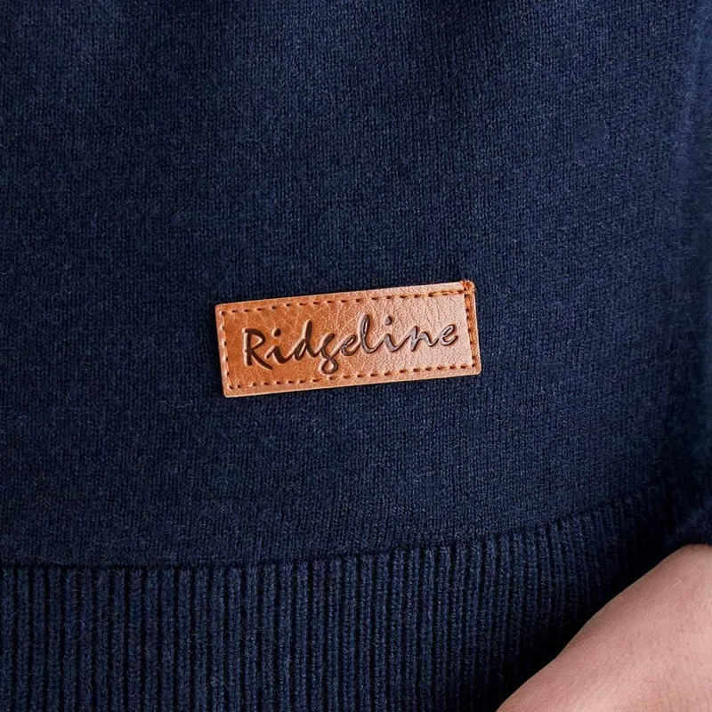 Ridgeline Melford Womens Quarter Zip Knit Jumper - Navy-4