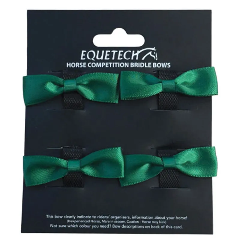 Equetech Horse Warning Competition Bridle Ribbon - Green-1