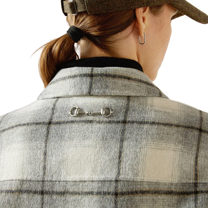 Ariat Warrington Womens Wool-Blend Jacket - Grey Plaid-8