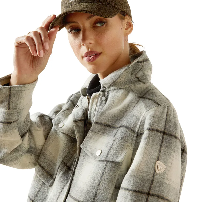 Ariat Warrington Womens Wool-Blend Jacket - Grey Plaid-7