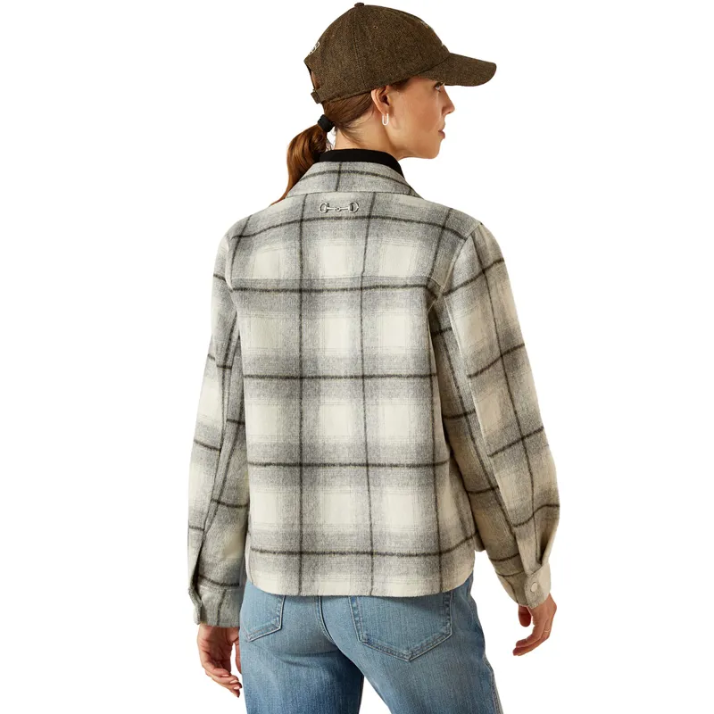 Ariat Warrington Womens Wool-Blend Jacket - Grey Plaid-5