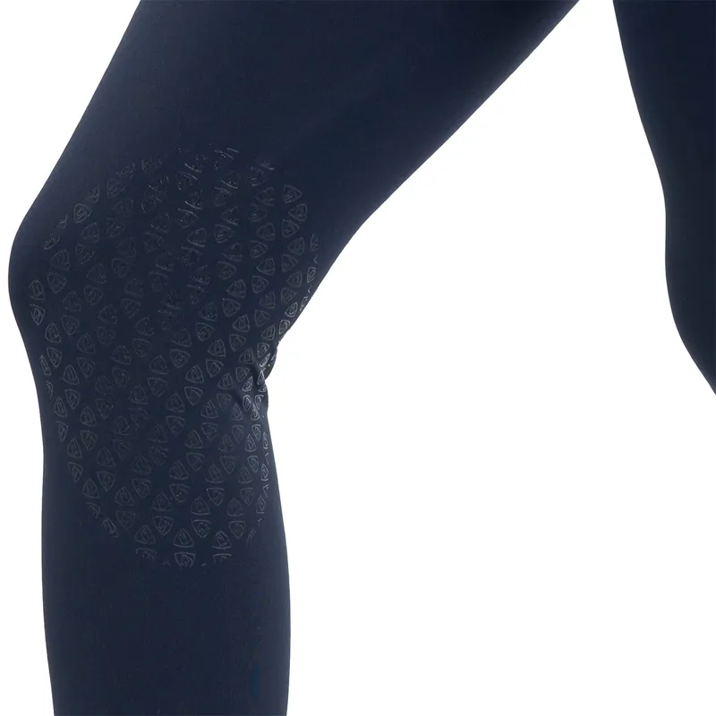 EQUIDRY Water Repellent Knee Grip Womens Riding Leggings - Navy/White-5
