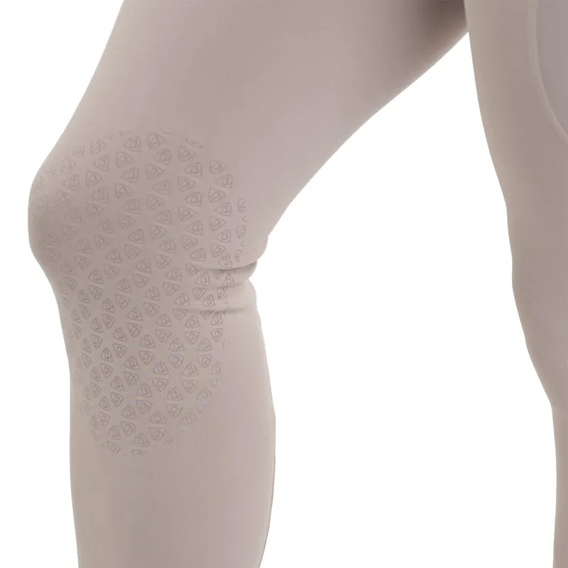 EQUIDRY Water Repellent Knee Grip Womens Riding Leggings - Sand/White-4