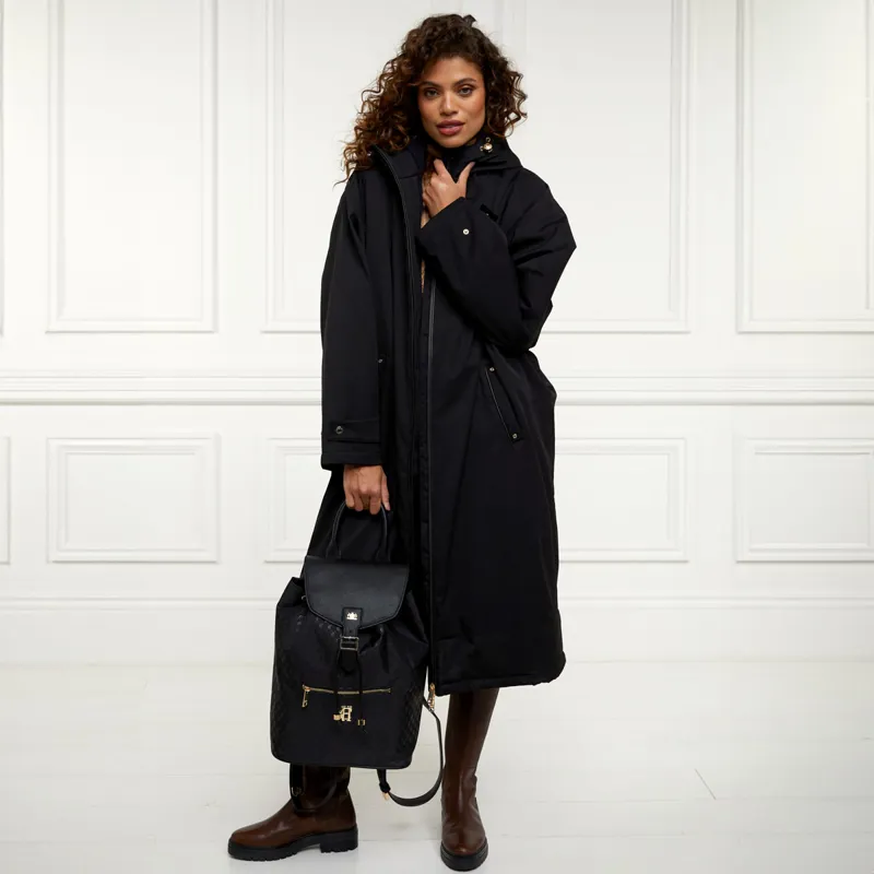 Holland Cooper One Size Waterproof Ladies Country Coat - Black-3