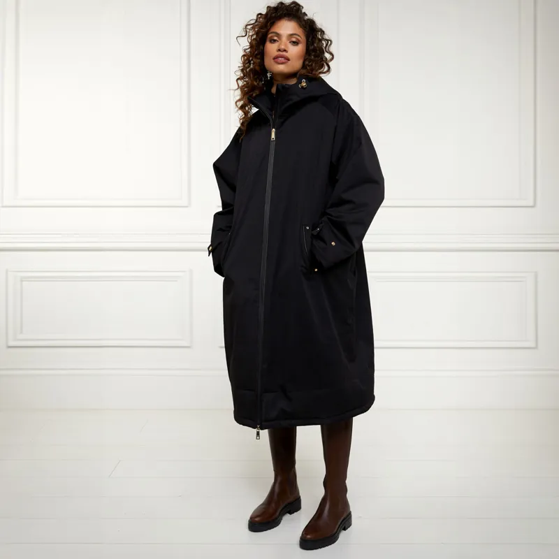 Holland Cooper One Size Waterproof Ladies Country Coat - Black-2