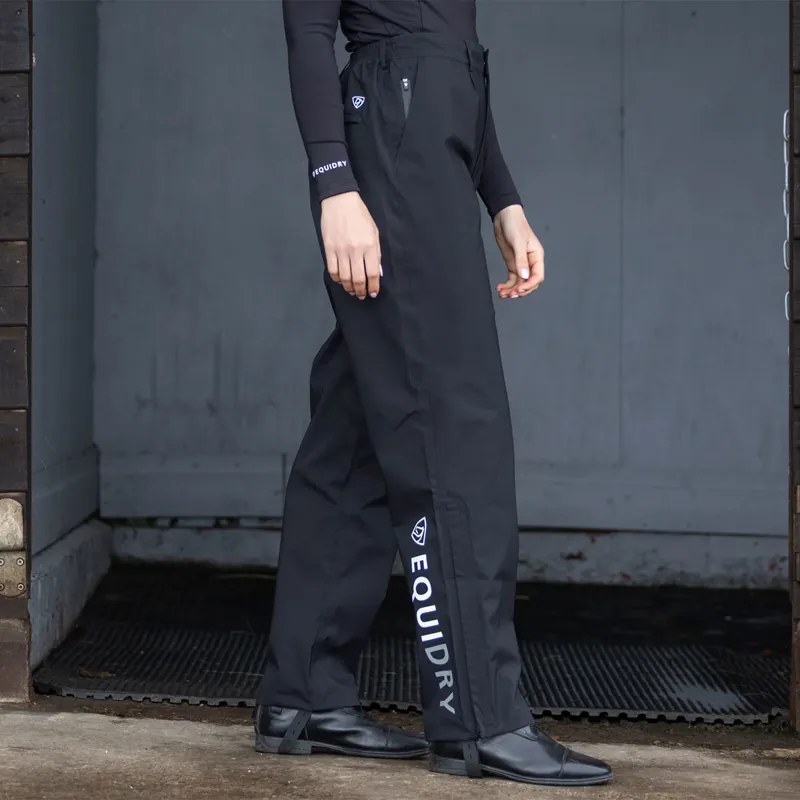 EQUIDRY Unlined Womens Waterproof Trousers - Black-3
