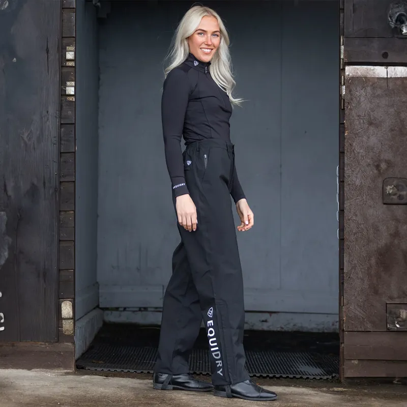 EQUIDRY Unlined Womens Waterproof Trousers - Black-2
