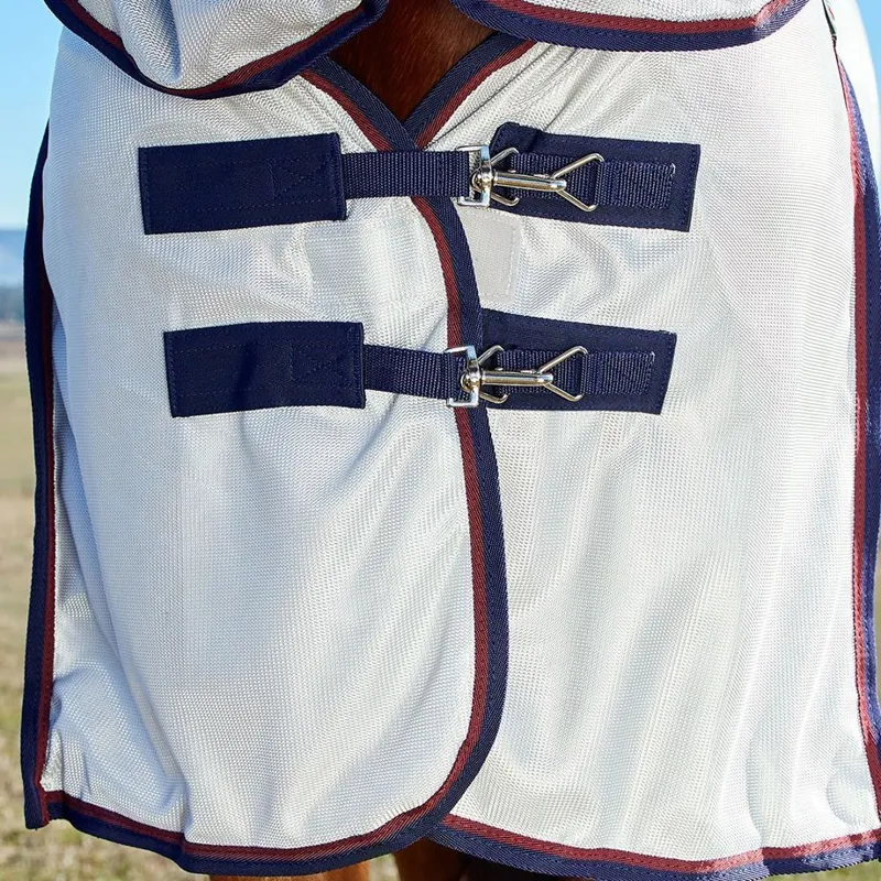 WeatherBeeta ComFiTec Airflow II Combo Neck Fly Rug - Grey/Navy-3