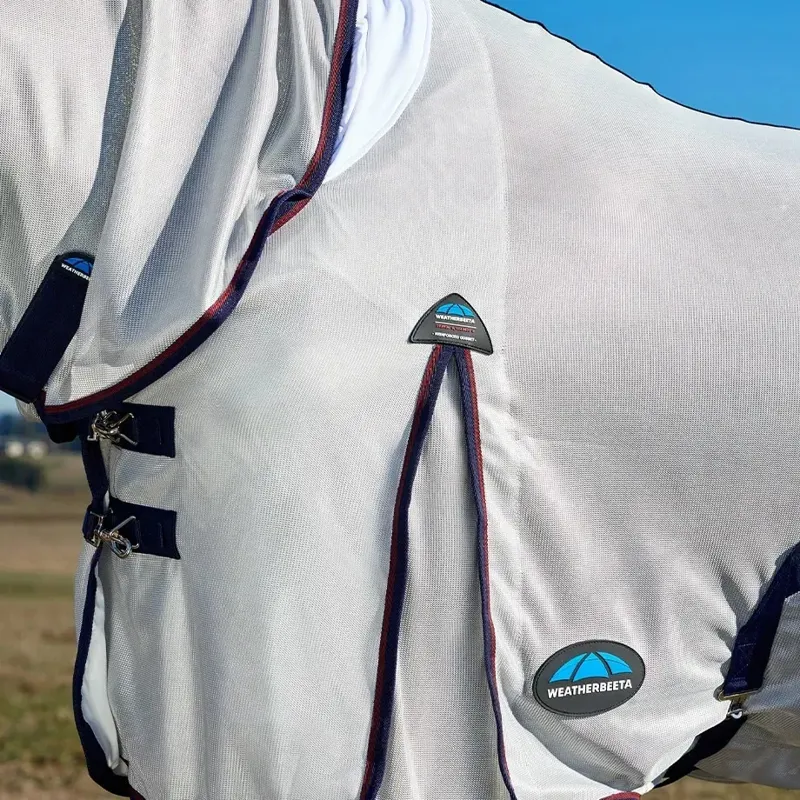 WeatherBeeta ComFiTec Airflow II Combo Neck Fly Rug - Grey/Navy-4