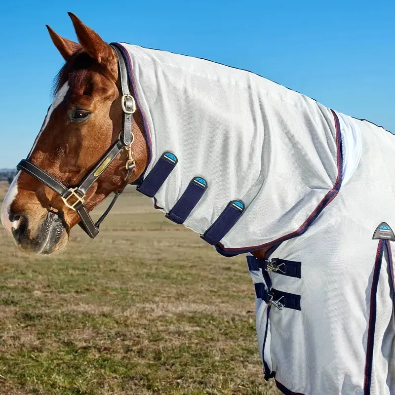 WeatherBeeta ComFiTec Airflow II Combo Neck Fly Rug - Grey/Navy-2