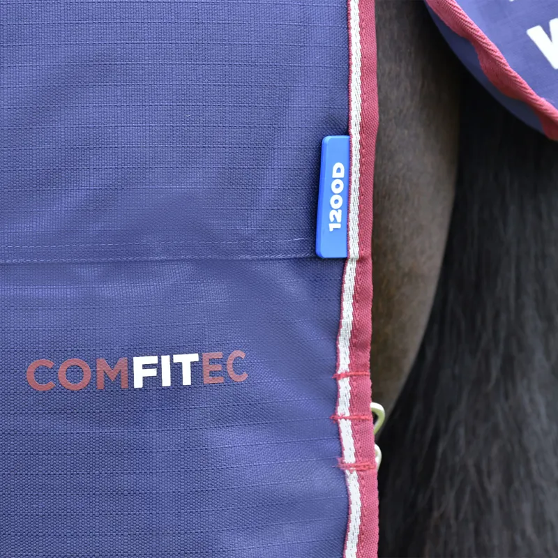 WeatherBeeta ComFiTec Essential 220g DetachANeck Turnout Rug - Navy-9