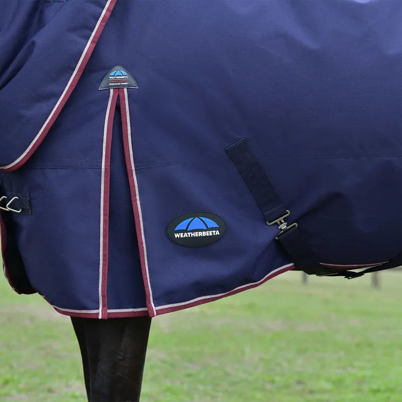 WeatherBeeta ComFiTec Essential 220g DetachANeck Turnout Rug - Navy-7