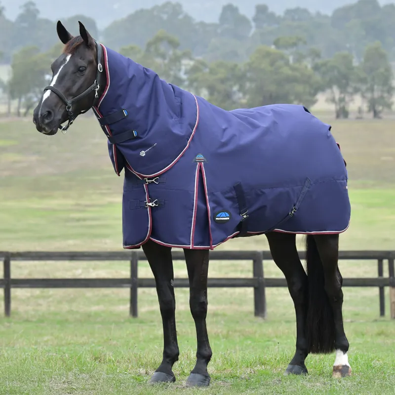 WeatherBeeta ComFiTec Essential 220g DetachANeck Turnout Rug - Navy