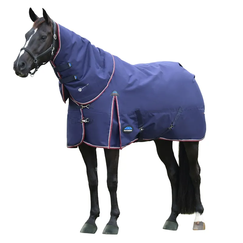 WeatherBeeta ComFiTec Essential 220g DetachANeck Turnout Rug - Navy-2